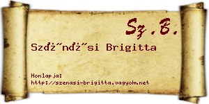 Szénási Brigitta névjegykártya